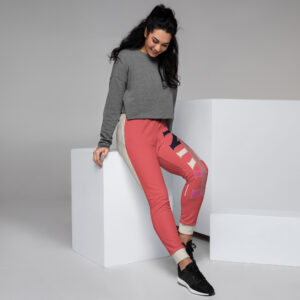 Jogging femme corail et beige NRA – Édition "Corail Sable", élégant et confortable.